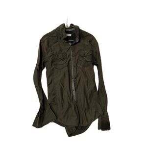 BKE Gray Brpwm Standard Fot Button Down Mens Med